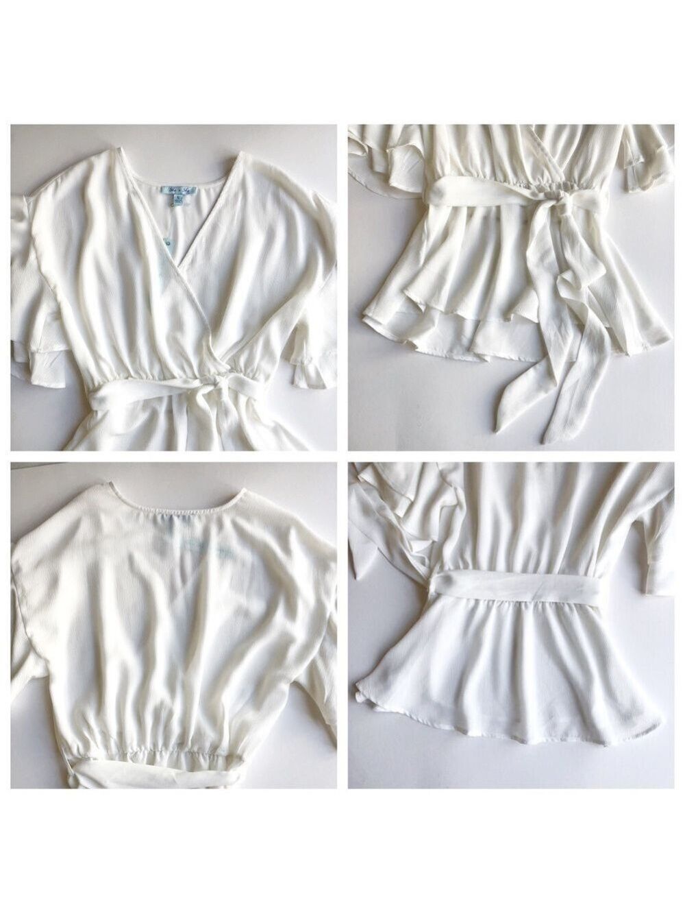 She + Sky Ruffle Wrap Top - Picture 5 of 9